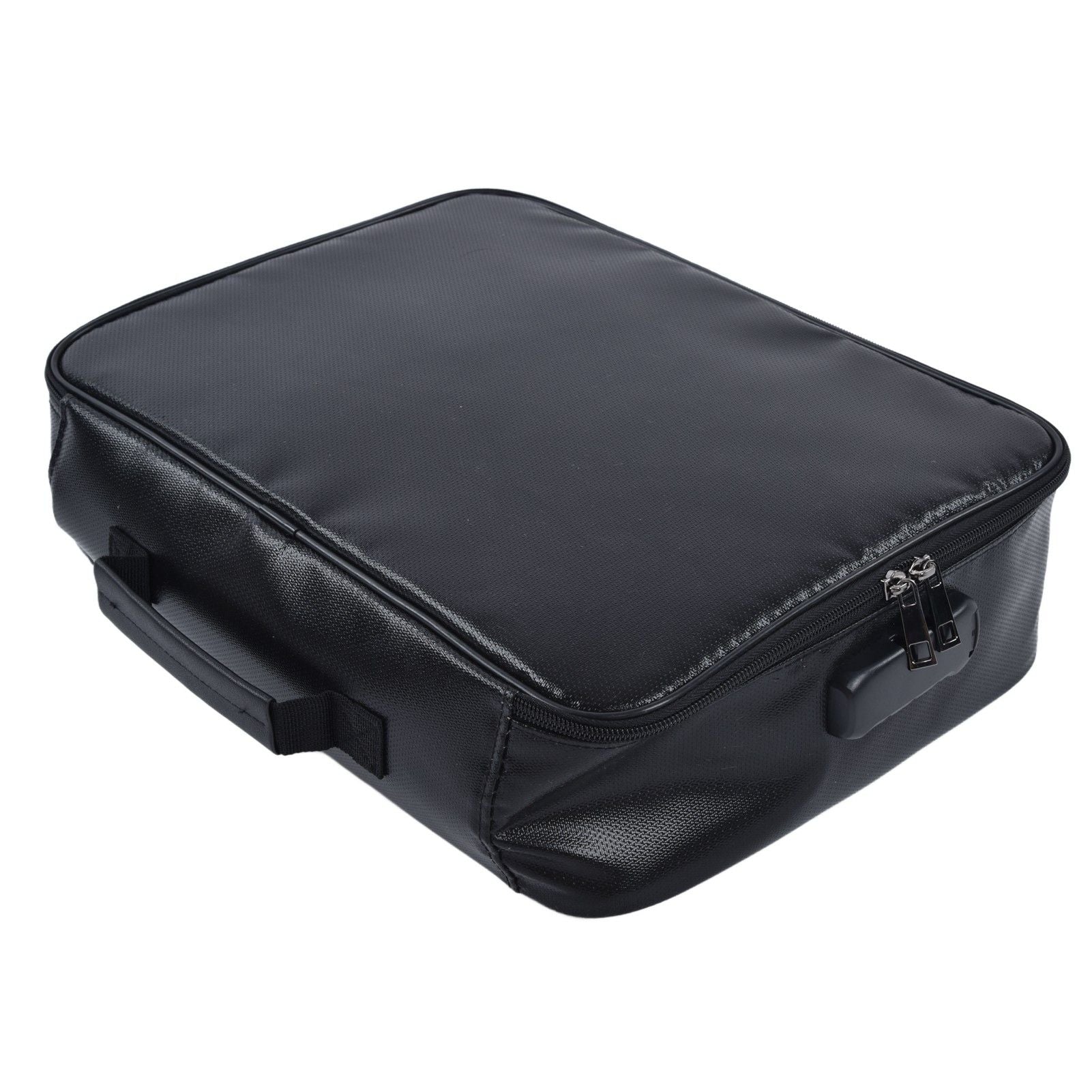 Fireproof Document Bag Pouch Portable File Safe Organizer Large Capacity Storage Box Case with LockBlack V1294-YM0523-3117210177311