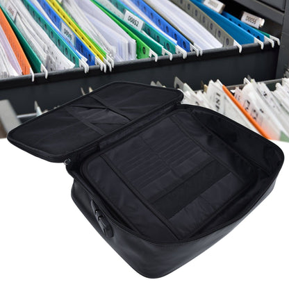 Fireproof Document Bag Pouch Portable File Safe Organizer Large Capacity Storage Box Case with LockBlack V1294-YM0523-3117210177311