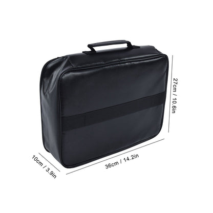 Fireproof Document Bag Pouch Portable File Safe Organizer Large Capacity Storage Box Case with LockBlack V1294-YM0523-3117210177311