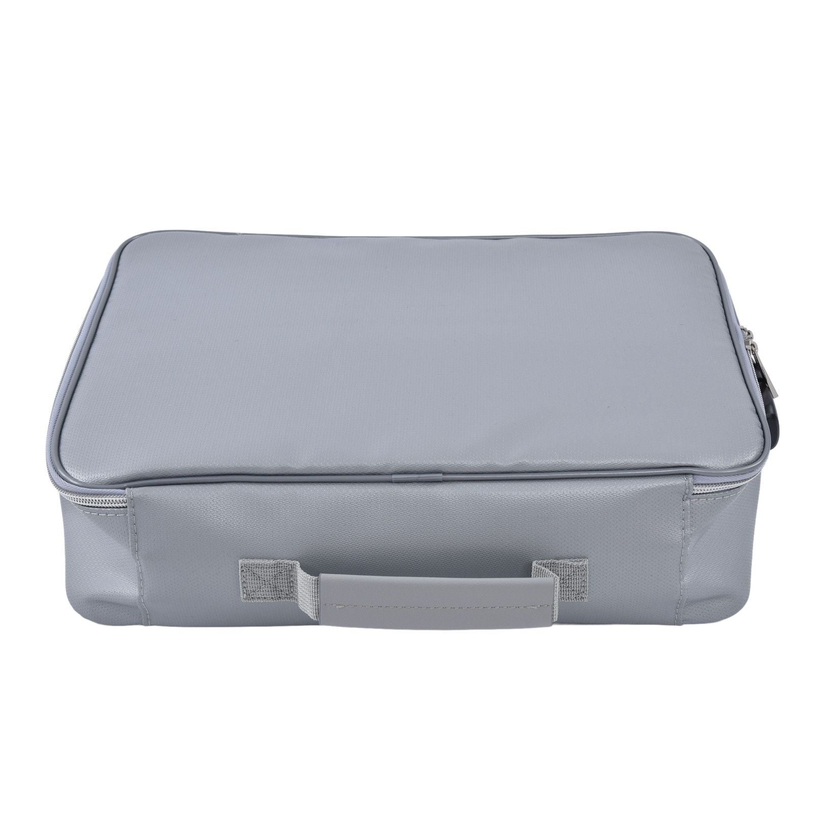 Fireproof Document Bag Pouch Portable File Safe Organizer Large Capacity Storage Box Case with LockSilver V1294-YM0523-3117210177312
