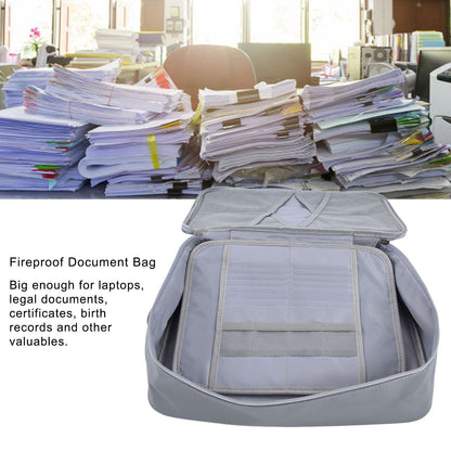 Fireproof Document Bag Pouch Portable File Safe Organizer Large Capacity Storage Box Case with LockSilver V1294-YM0523-3117210177312