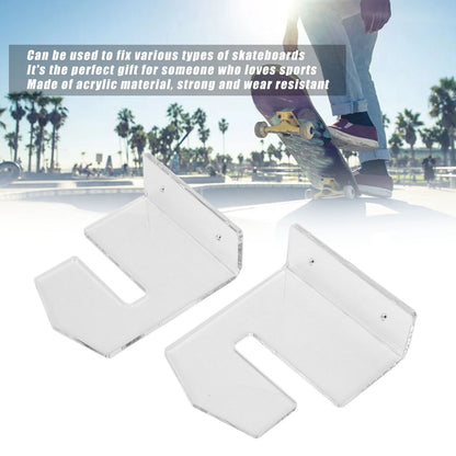 Wall Mount Sliding Plate Bracket Acrylic Durable Skateboard Wall Hanger for Home V1294-YM0523-3117210177811