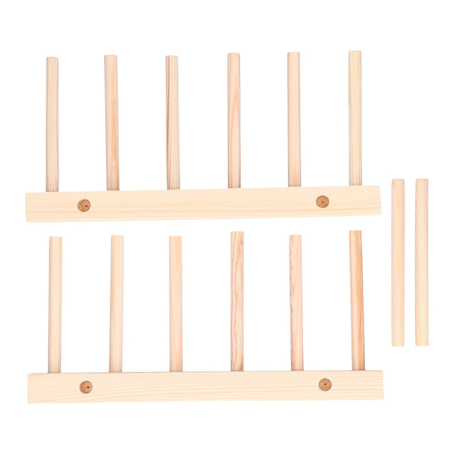 Bamboo Dish Plate Lightweight Portable Environmental Friendly Durable Pine Wood Dish Rack5 Grids 23cm V1294-YM0523-3117210180511
