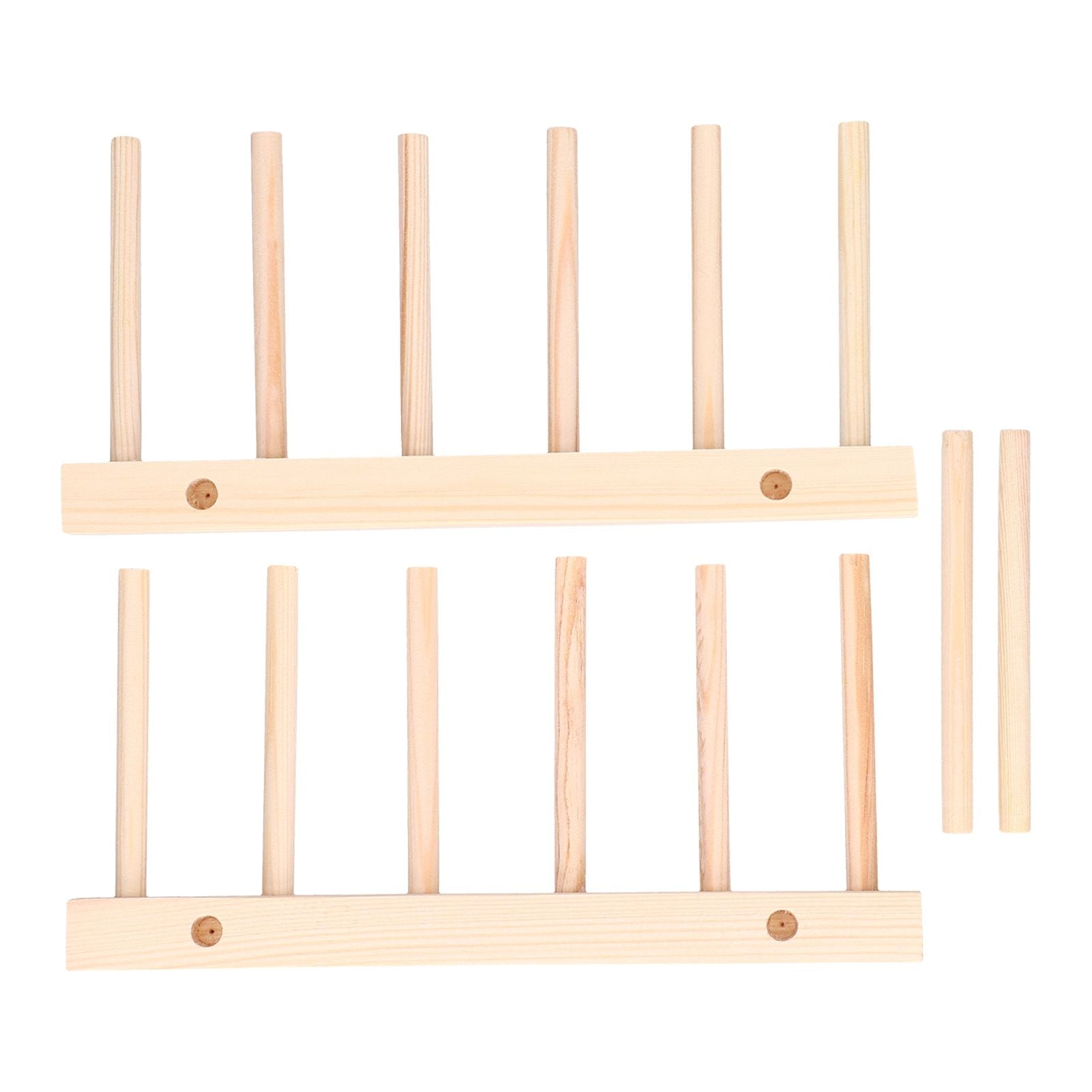 Bamboo Dish Plate Lightweight Portable Environmental Friendly Durable Pine Wood Dish Rack5 Grids 23cm V1294-YM0523-3117210180511