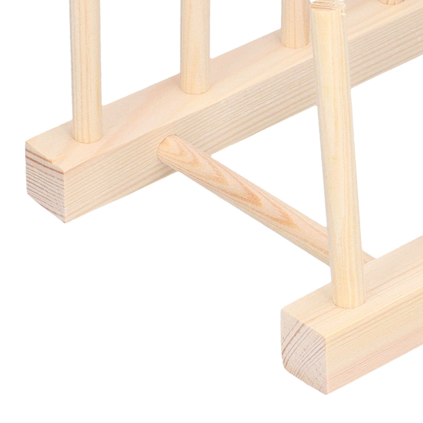 Bamboo Dish Plate Lightweight Portable Environmental Friendly Durable Pine Wood Dish Rack5 Grids 23cm V1294-YM0523-3117210180511