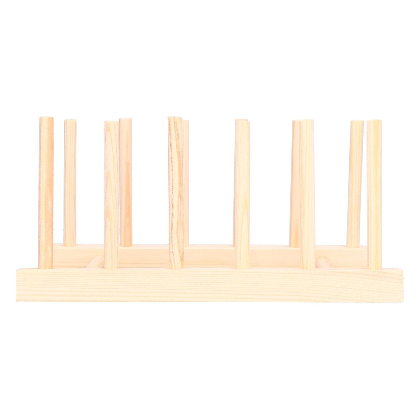 Bamboo Dish Plate Lightweight Portable Environmental Friendly Durable Pine Wood Dish Rack5 Grids 23cm V1294-YM0523-3117210180511