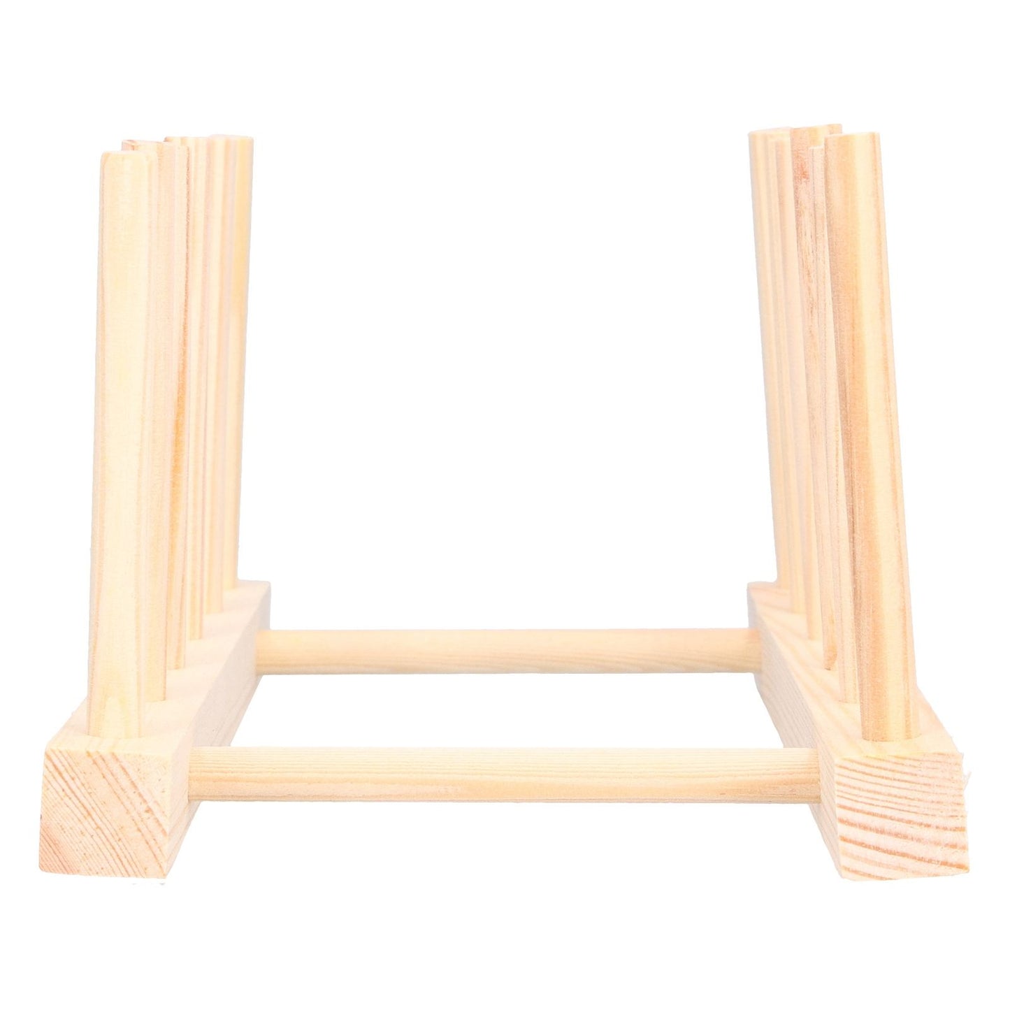 Bamboo Dish Plate Lightweight Portable Environmental Friendly Durable Pine Wood Dish Rack5 Grids 23cm V1294-YM0523-3117210180511