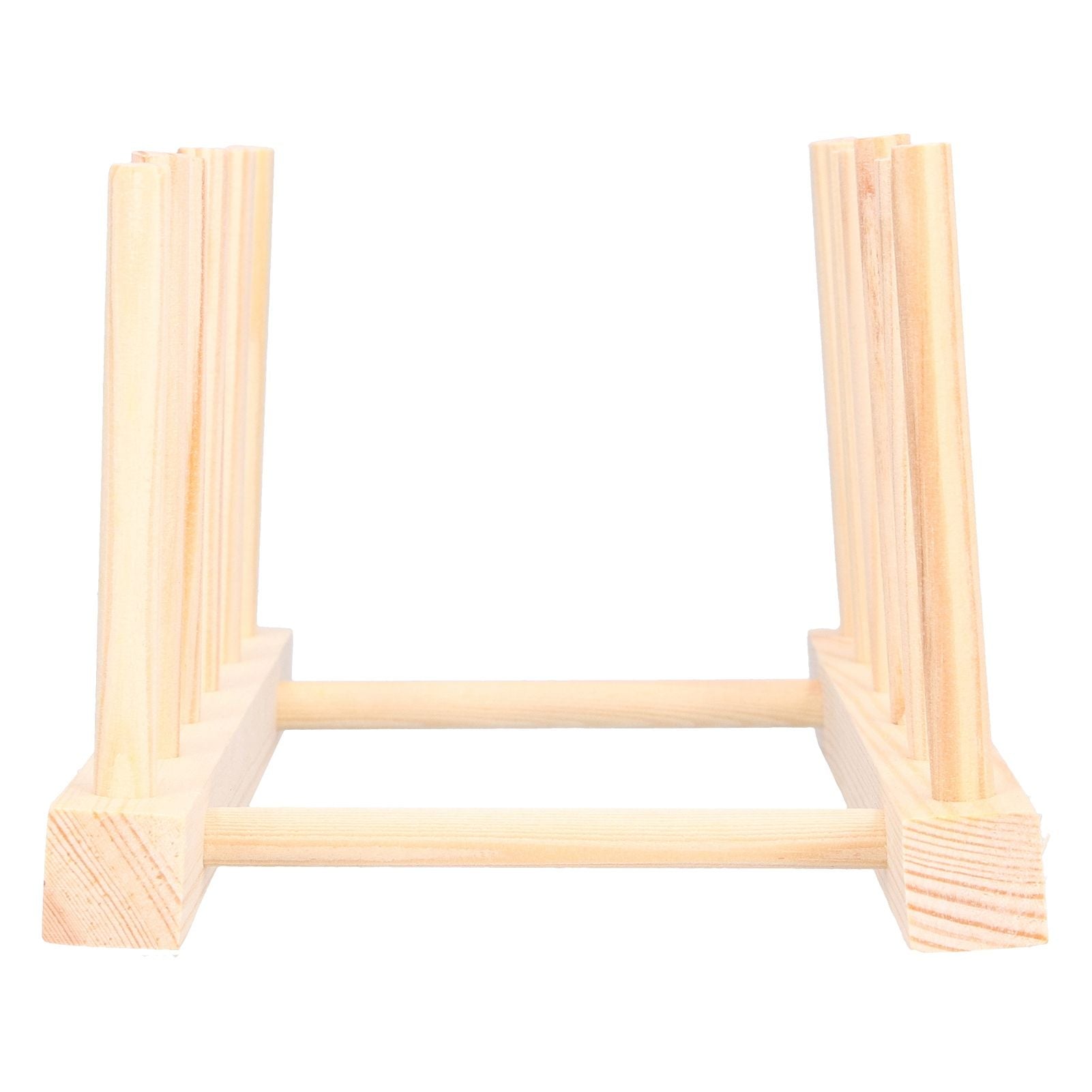 Bamboo Dish Plate Lightweight Portable Environmental Friendly Durable Pine Wood Dish Rack5 Grids 23cm V1294-YM0523-3117210180511