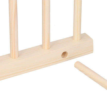 Bamboo Dish Plate Lightweight Portable Environmental Friendly Durable Pine Wood Dish Rack5 Grids 23cm V1294-YM0523-3117210180511