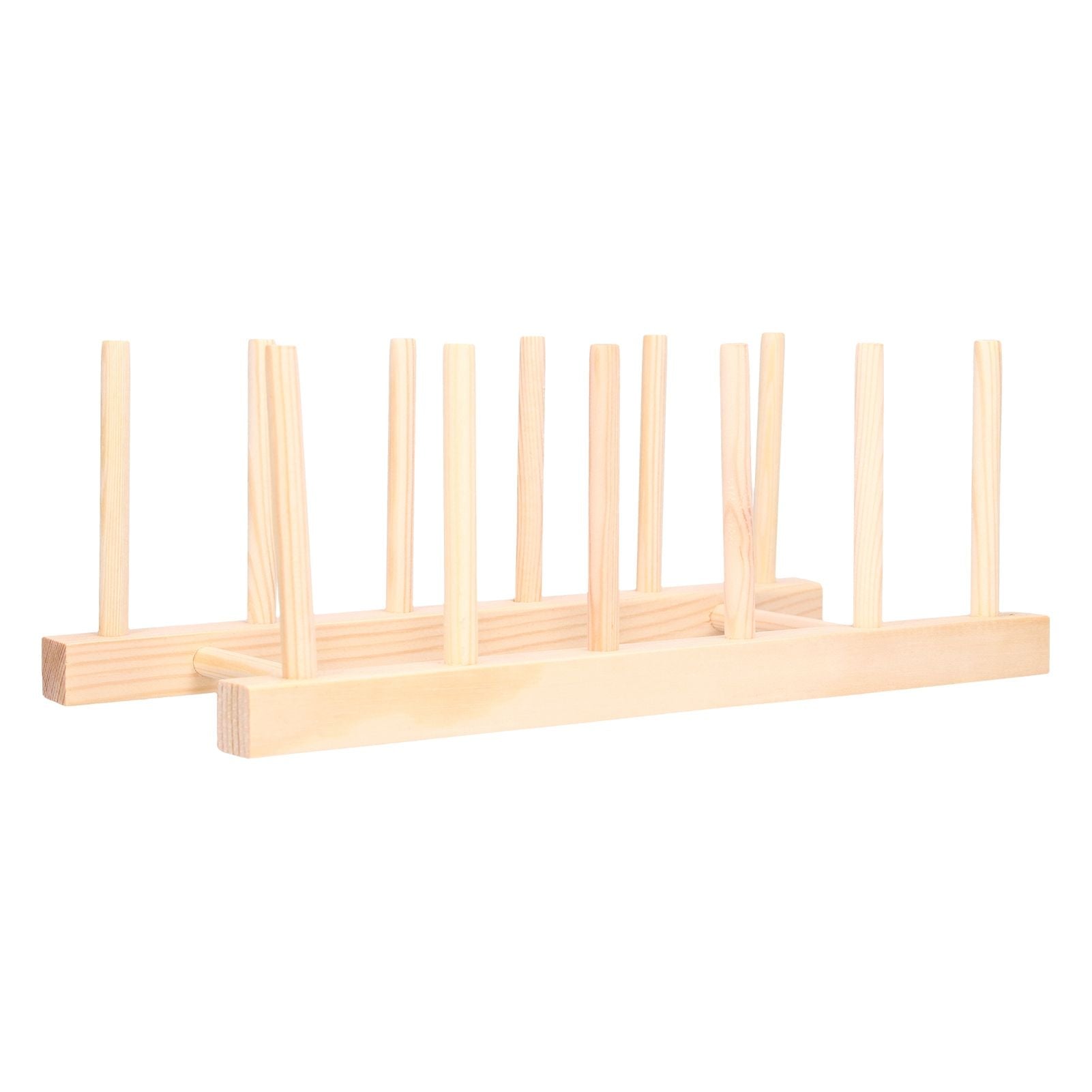 Bamboo Dish Plate Lightweight Portable Environmental Friendly Durable Pine Wood Dish Rack5 Grids 28cm V1294-YM0523-3117210180512