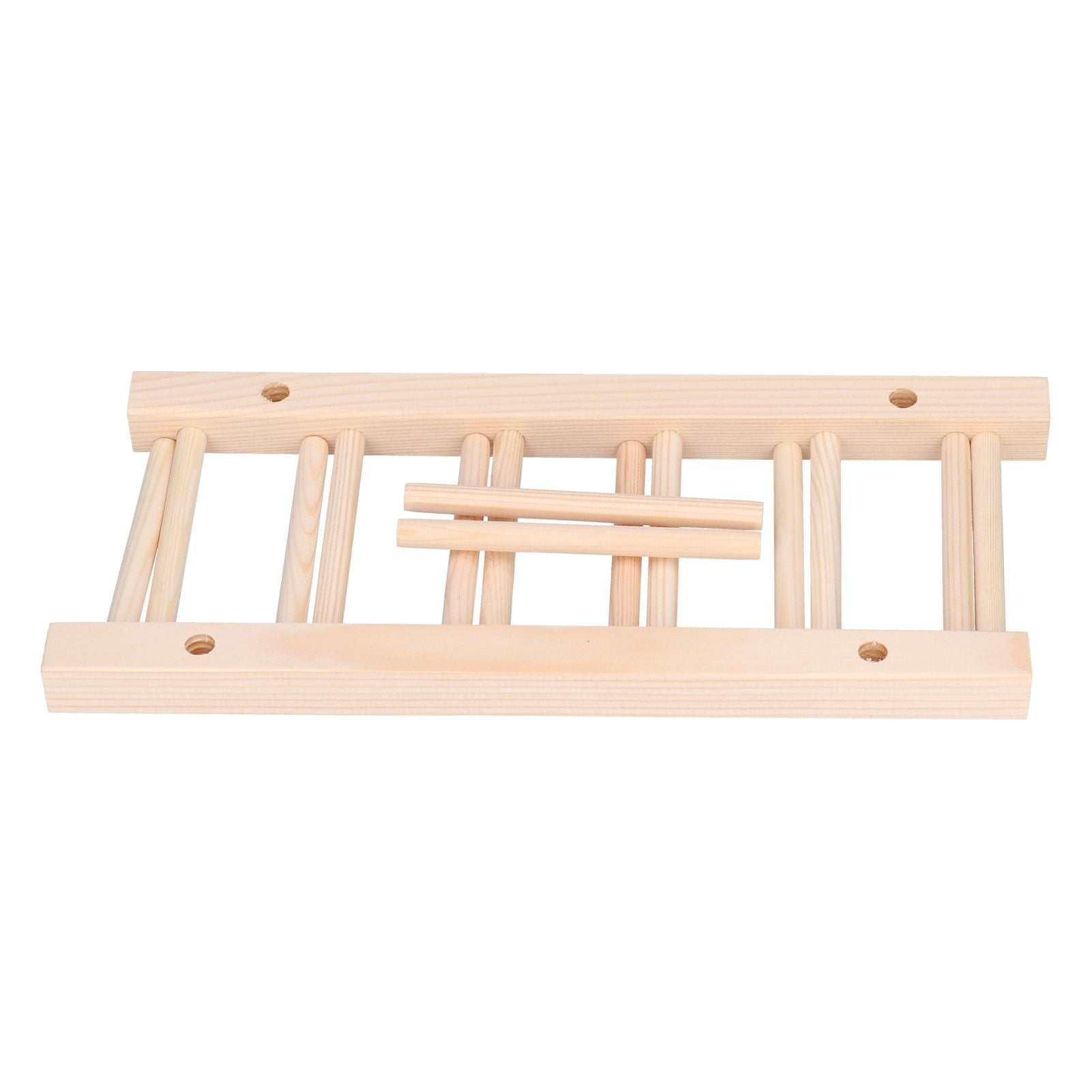 Bamboo Dish Plate Lightweight Portable Environmental Friendly Durable Pine Wood Dish Rack5 Grids 28cm V1294-YM0523-3117210180512