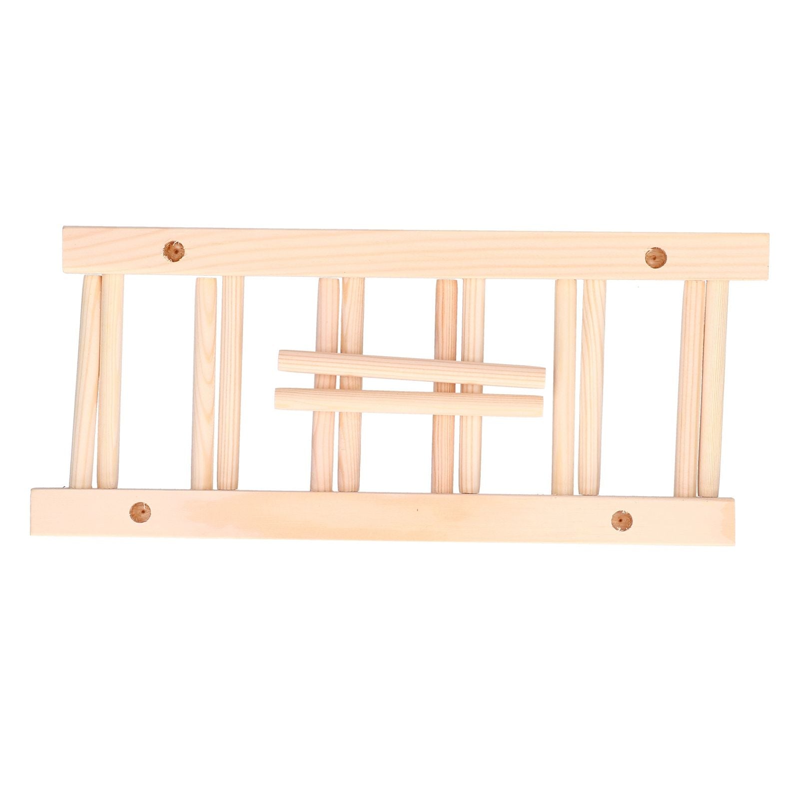Bamboo Dish Plate Lightweight Portable Environmental Friendly Durable Pine Wood Dish Rack5 Grids 28cm V1294-YM0523-3117210180512
