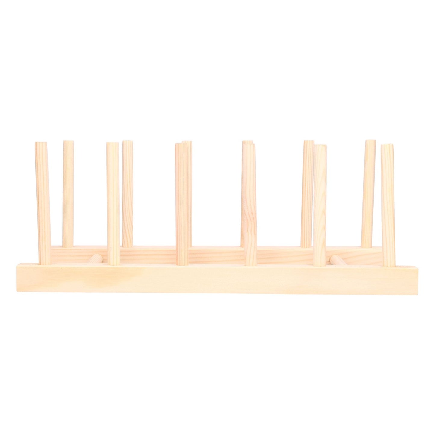 Bamboo Dish Plate Lightweight Portable Environmental Friendly Durable Pine Wood Dish Rack5 Grids 28cm V1294-YM0523-3117210180512