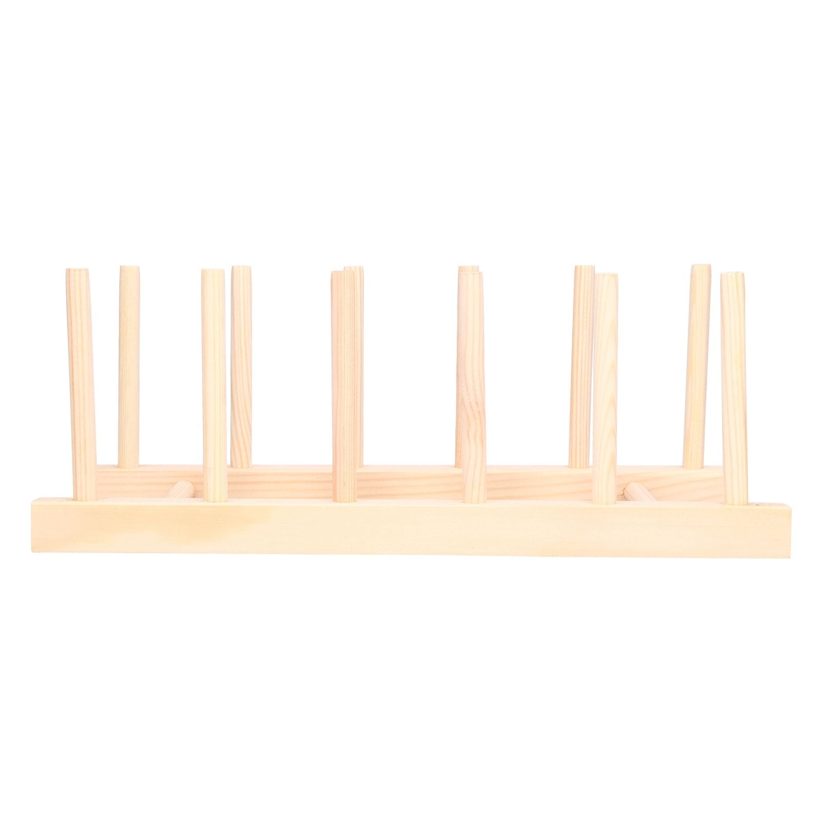Bamboo Dish Plate Lightweight Portable Environmental Friendly Durable Pine Wood Dish Rack5 Grids 28cm V1294-YM0523-3117210180512