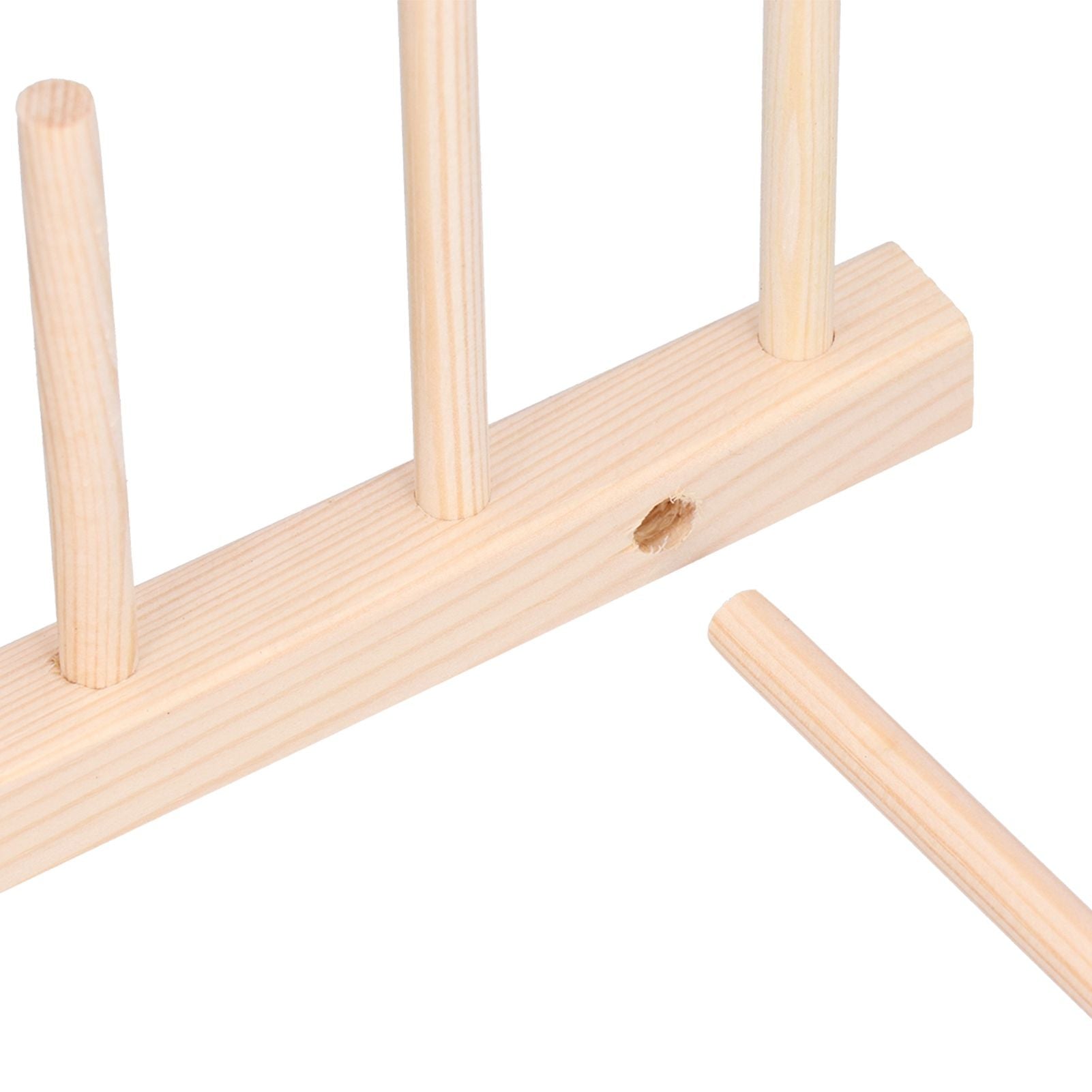 Bamboo Dish Plate Lightweight Portable Environmental Friendly Durable Pine Wood Dish Rack5 Grids 28cm V1294-YM0523-3117210180512