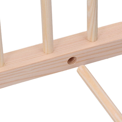 Bamboo Dish Plate Lightweight Portable Environmental Friendly Durable Pine Wood Dish Rack3 Grids 18cm V1294-YM0523-3117210180513