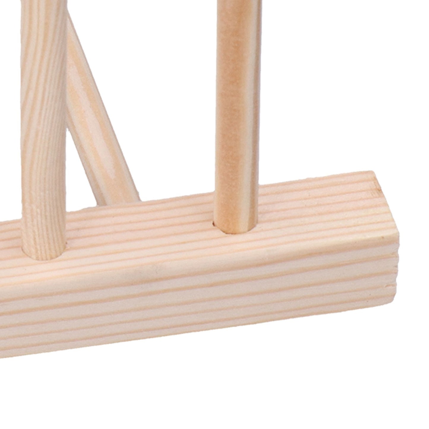 Bamboo Dish Plate Lightweight Portable Environmental Friendly Durable Pine Wood Dish Rack3 Grids 18cm V1294-YM0523-3117210180513