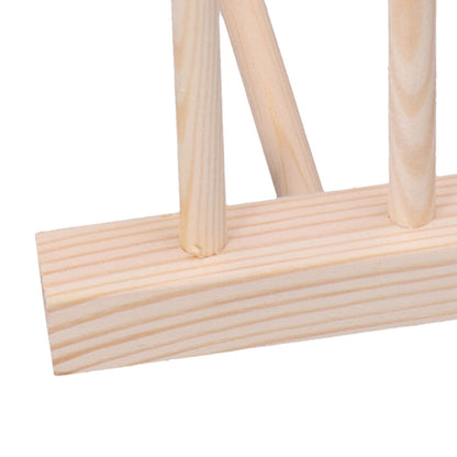 Bamboo Dish Plate Lightweight Portable Environmental Friendly Durable Pine Wood Dish Rack3 Grids 18cm V1294-YM0523-3117210180513