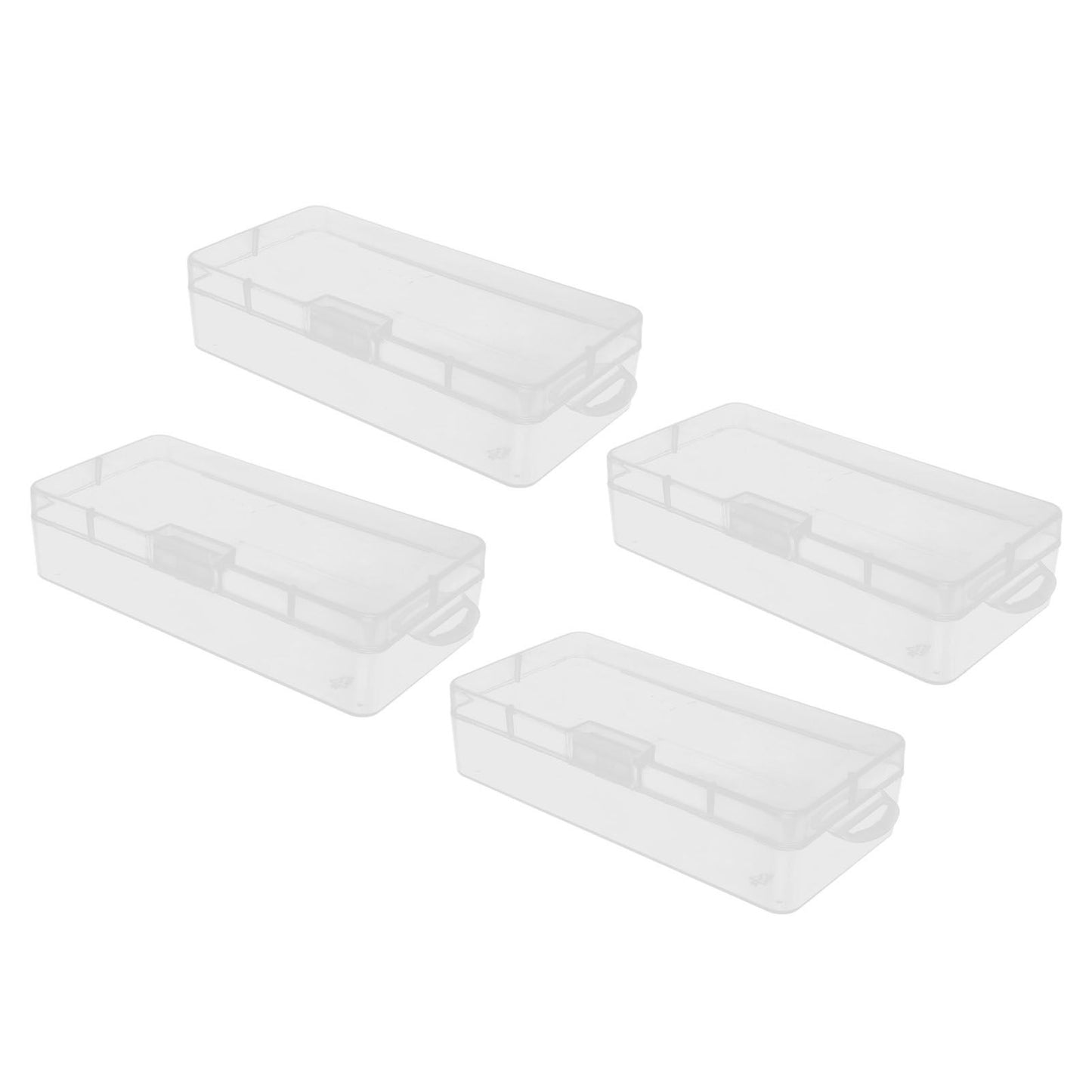 Transparent Storage Box Clear Plastic Container with Hinged Cover for Small ObjectsCrafts Beads Jewelry V1294-YM0523-3117210182811