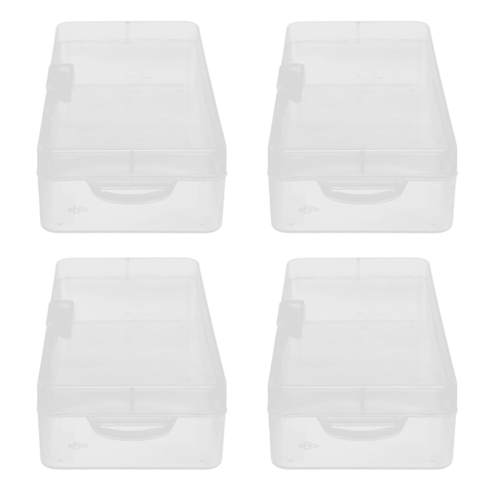 Transparent Storage Box Clear Plastic Container with Hinged Cover for Small ObjectsCrafts Beads Jewelry V1294-YM0523-3117210182811
