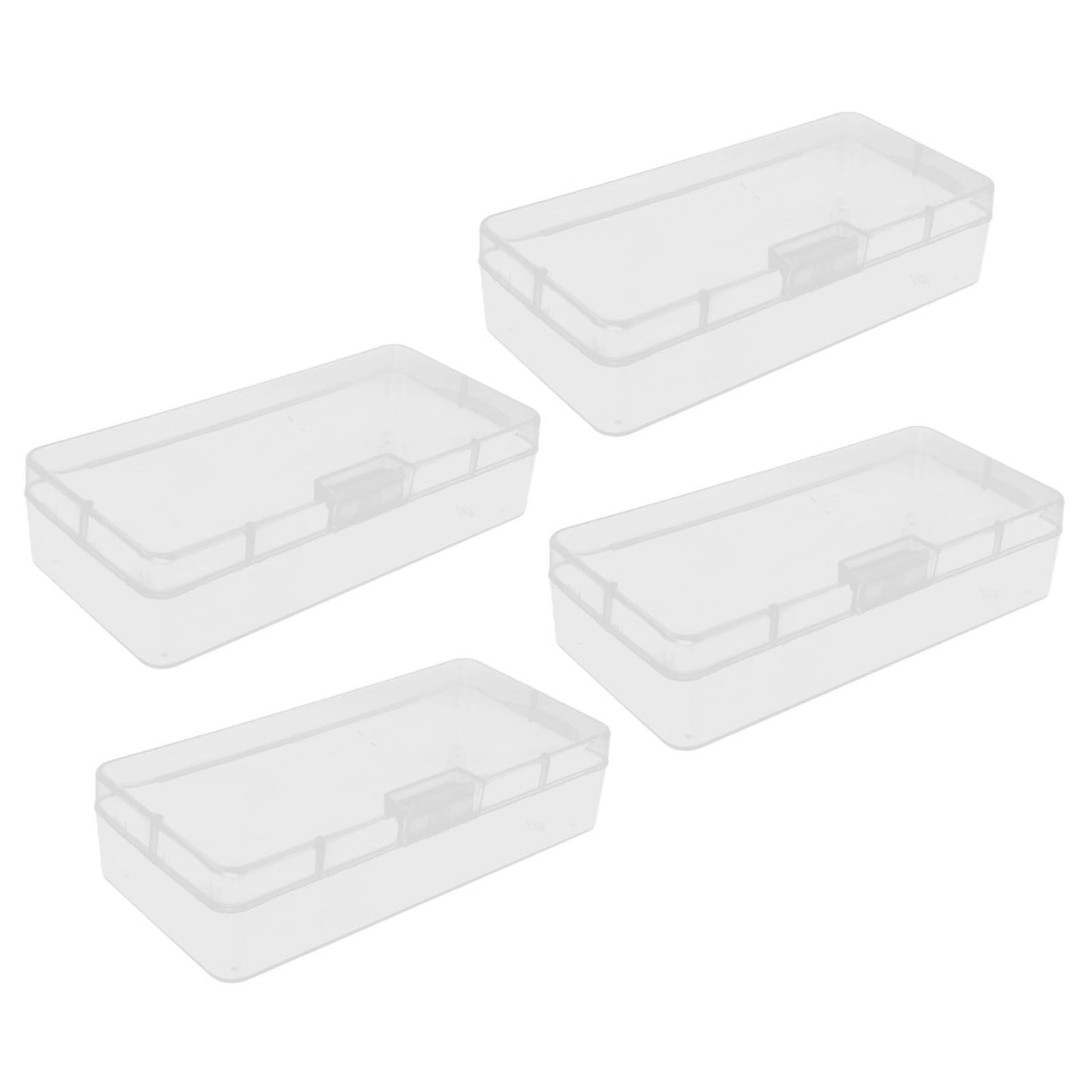 Transparent Storage Box Clear Plastic Container with Hinged Cover for Small ObjectsCrafts Beads Jewelry V1294-YM0523-3117210182811