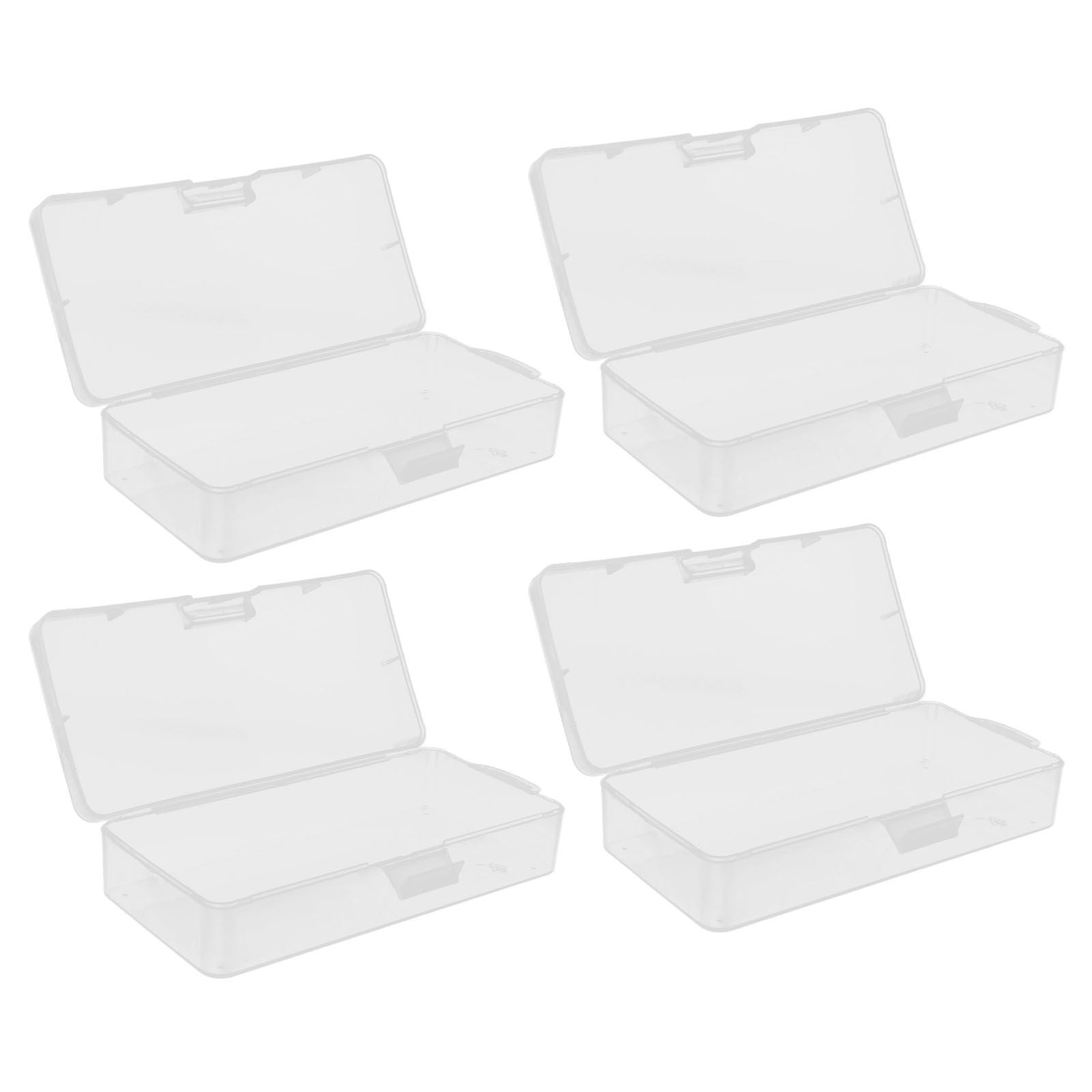 Transparent Storage Box Clear Plastic Container with Hinged Cover for Small ObjectsCrafts Beads Jewelry V1294-YM0523-3117210182811