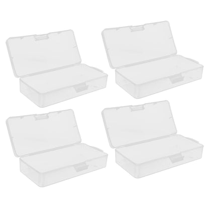 Transparent Storage Box Clear Plastic Container with Hinged Cover for Small ObjectsCrafts Beads Jewelry V1294-YM0523-3117210182811