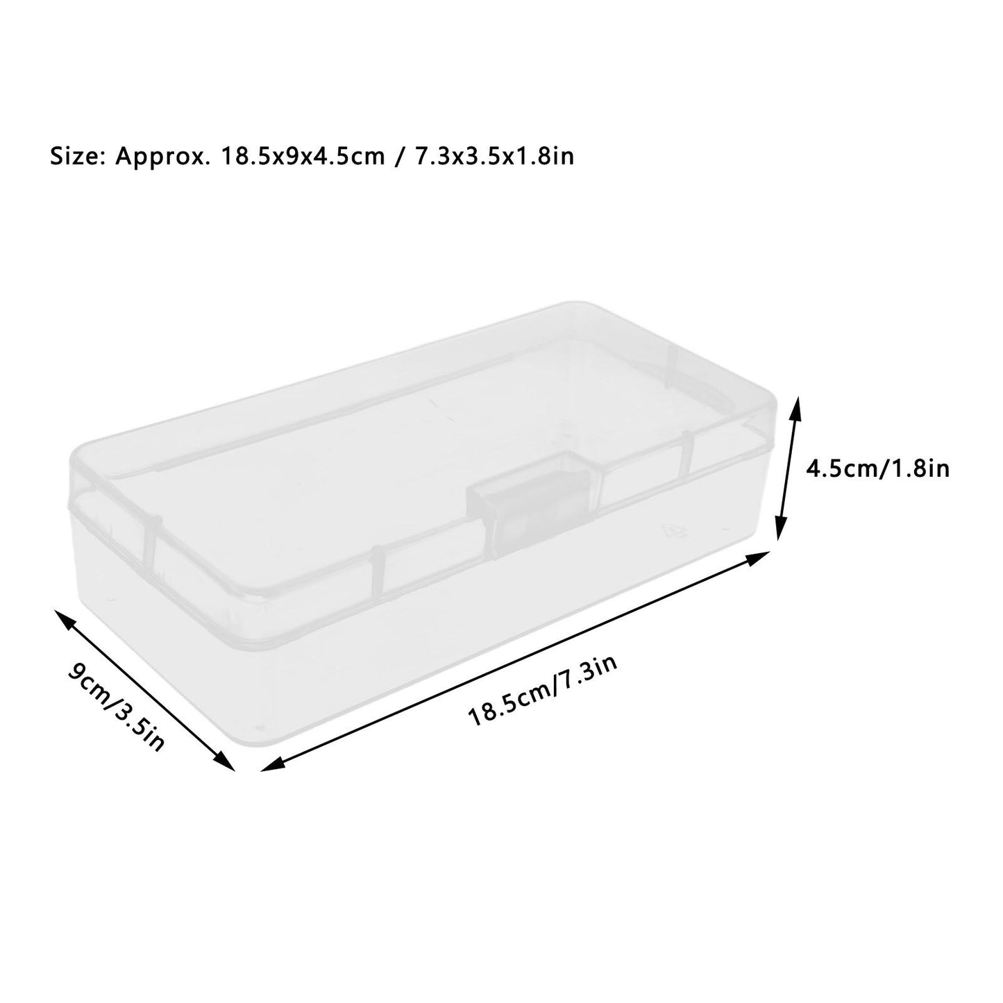 Transparent Storage Box Clear Plastic Container with Hinged Cover for Small ObjectsCrafts Beads Jewelry V1294-YM0523-3117210182811