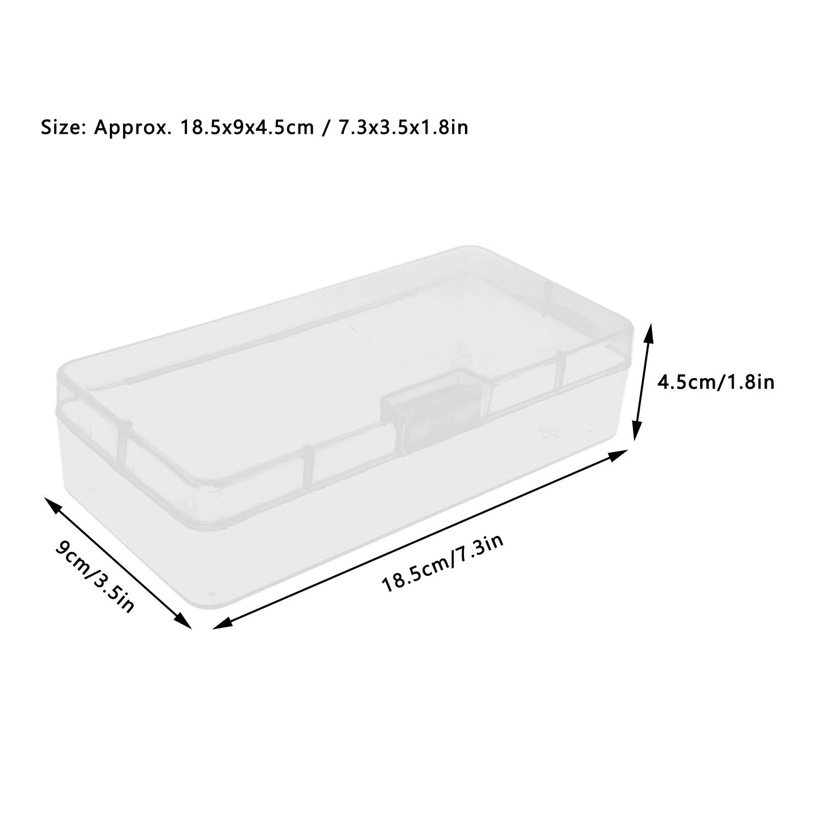 Transparent Storage Box Clear Plastic Container with Hinged Cover for Small ObjectsCrafts Beads Jewelry V1294-YM0523-3117210182811