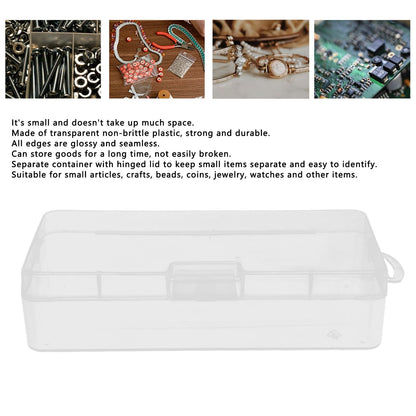 Transparent Storage Box Clear Plastic Container with Hinged Cover for Small ObjectsCrafts Beads Jewelry V1294-YM0523-3117210182811