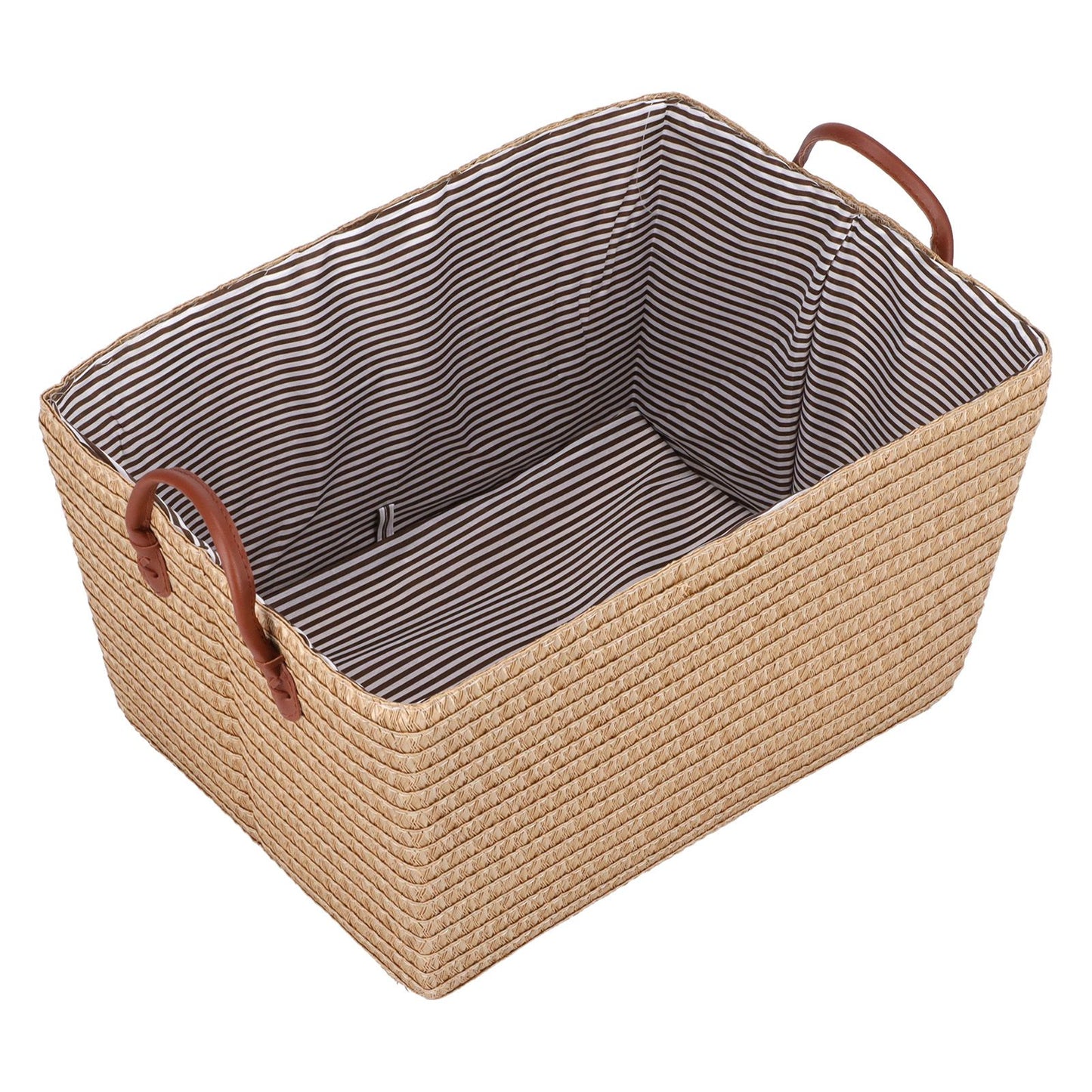 Large Collapsible Storage Basket Foldable Storage Bin for Toys Books Bedroom ClosetPale Yellow V1294-YM0523-3117210186511