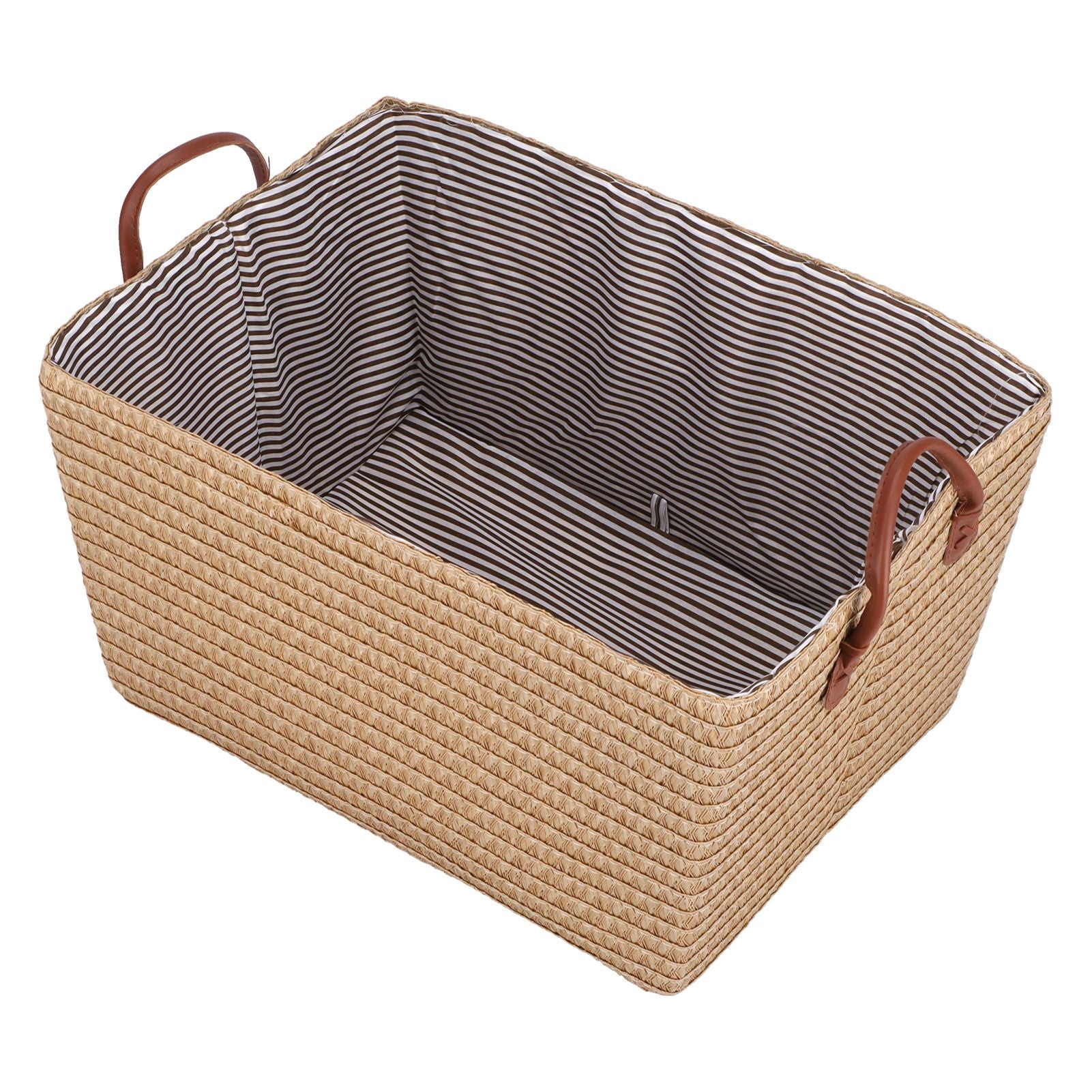 Large Collapsible Storage Basket Foldable Storage Bin for Toys Books Bedroom ClosetPale Yellow V1294-YM0523-3117210186511