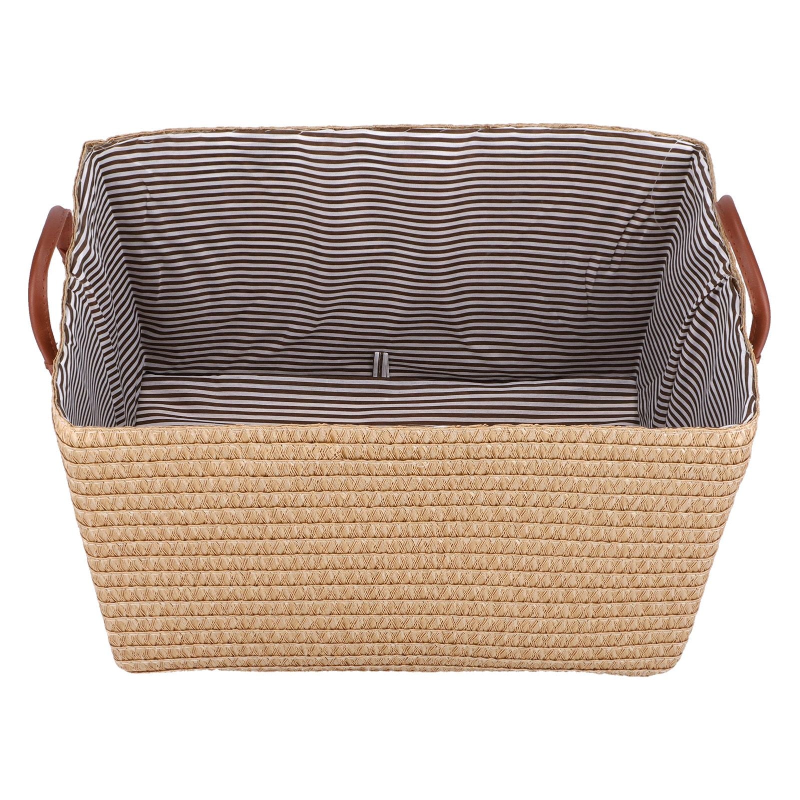 Large Collapsible Storage Basket Foldable Storage Bin for Toys Books Bedroom ClosetPale Yellow V1294-YM0523-3117210186511