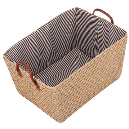 Large Collapsible Storage Basket Foldable Storage Bin for Toys Books Bedroom ClosetPale Yellow V1294-YM0523-3117210186511