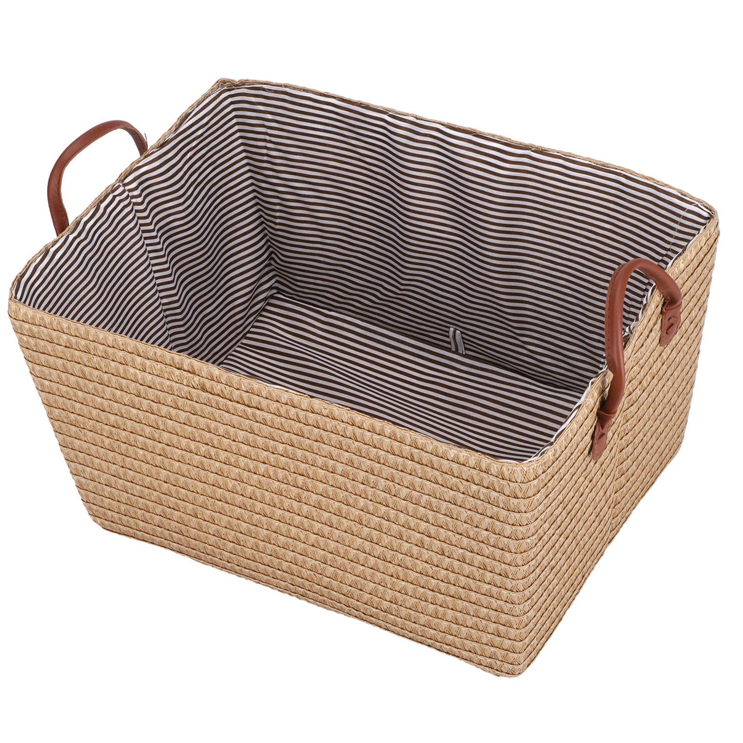 Large Collapsible Storage Basket Foldable Storage Bin for Toys Books Bedroom ClosetPale Yellow V1294-YM0523-3117210186511