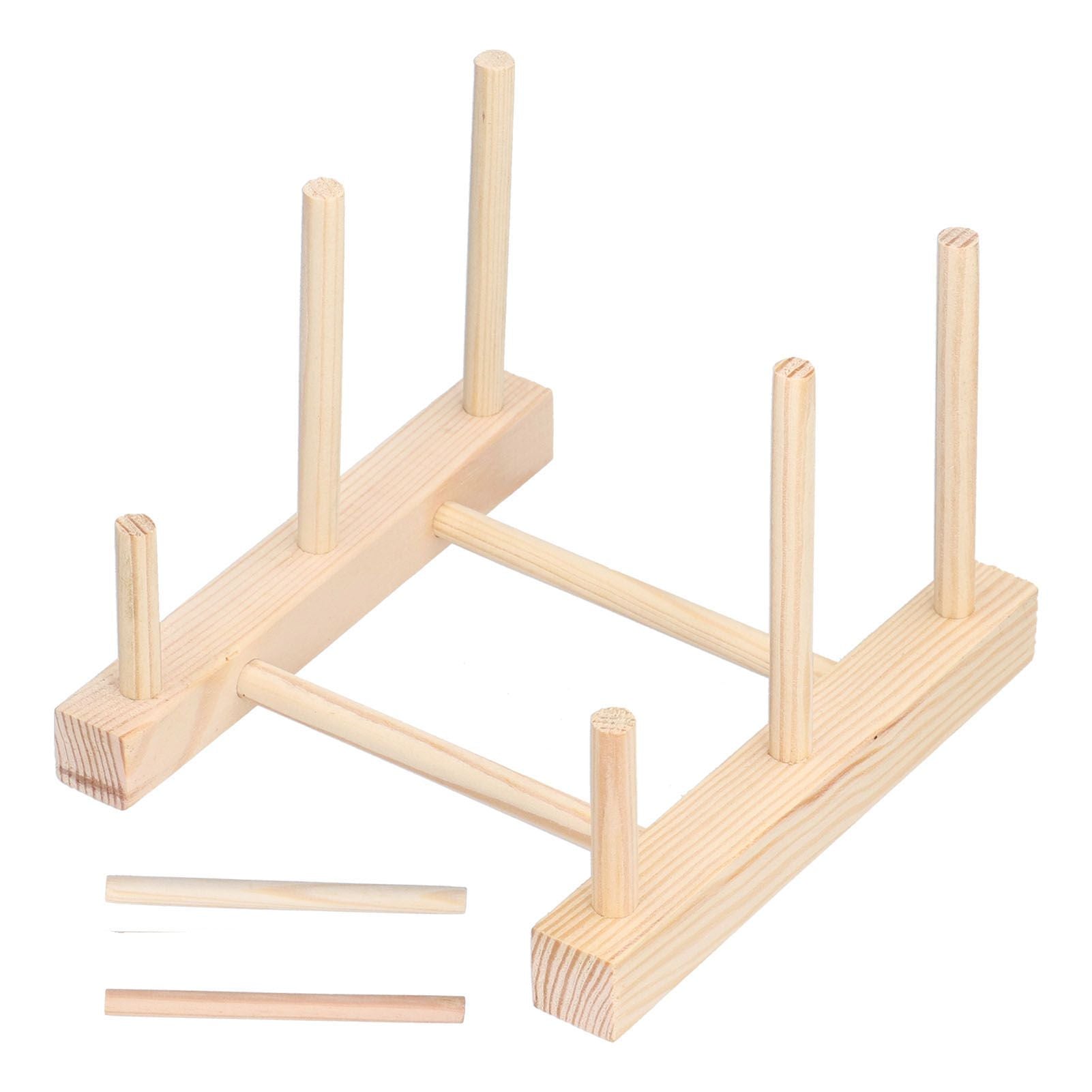 Wooden Dish Plate Drain Rack Non Defrmation Dinnerware Storage Organizer for Dish Plate Bowl Cup Pot Lid V1294-YM0523-3117210187211
