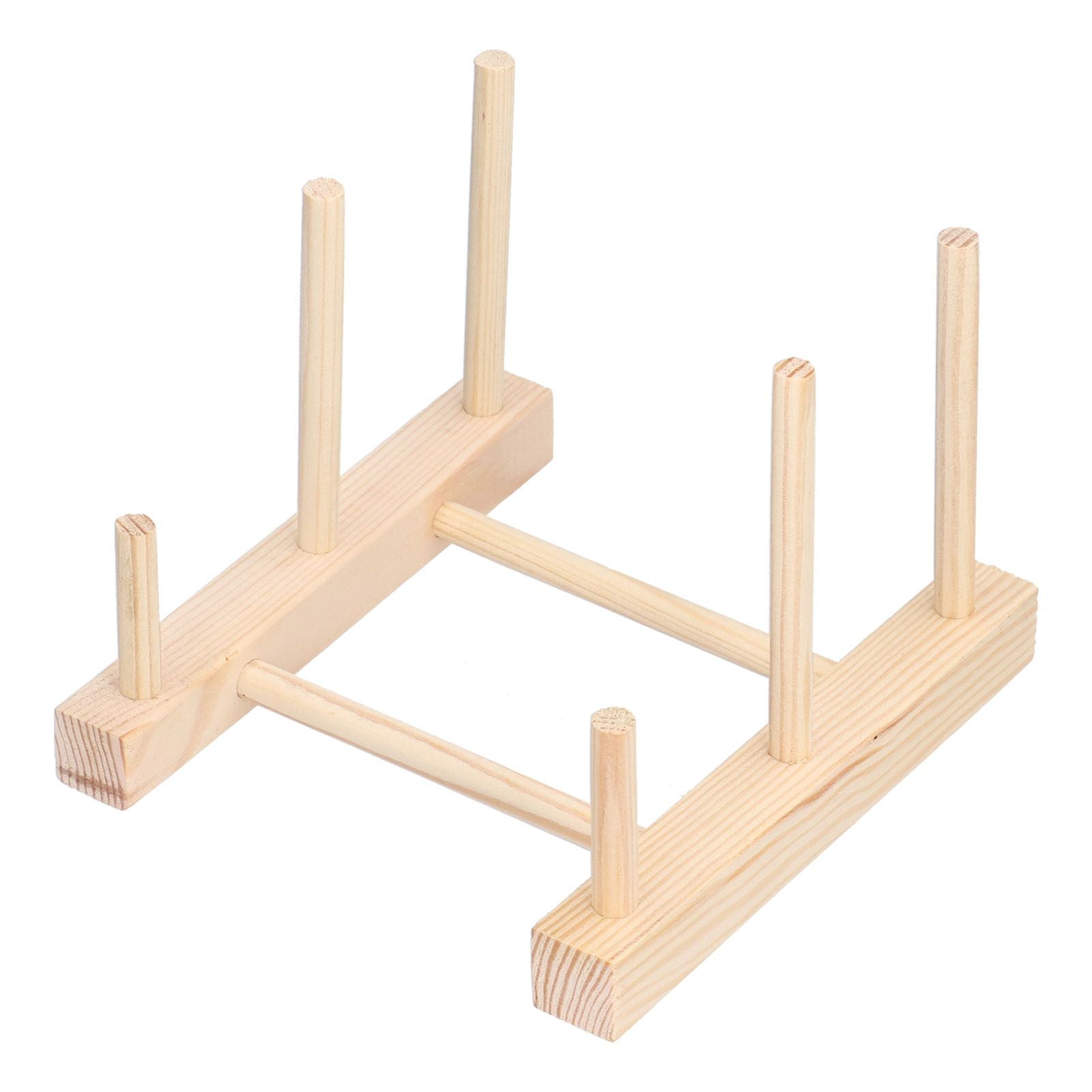 Wooden Dish Plate Drain Rack Non Defrmation Dinnerware Storage Organizer for Dish Plate Bowl Cup Pot Lid V1294-YM0523-3117210187211