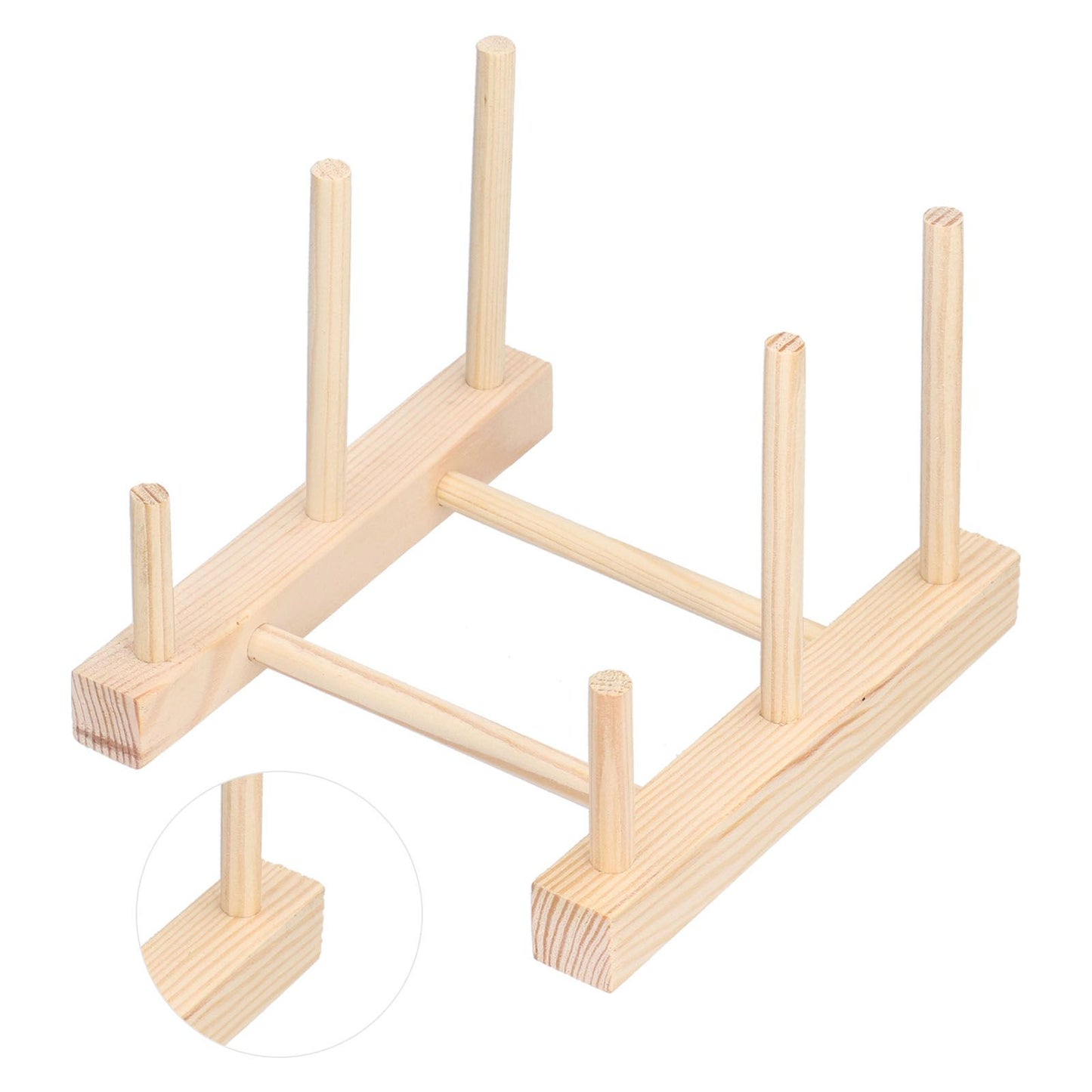 Wooden Dish Plate Drain Rack Non Defrmation Dinnerware Storage Organizer for Dish Plate Bowl Cup Pot Lid V1294-YM0523-3117210187211