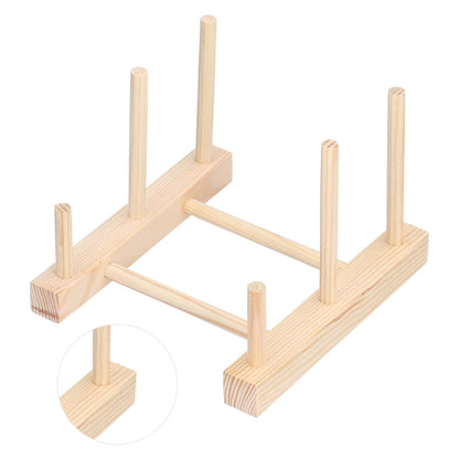 Wooden Dish Plate Drain Rack Non Defrmation Dinnerware Storage Organizer for Dish Plate Bowl Cup Pot Lid V1294-YM0523-3117210187211