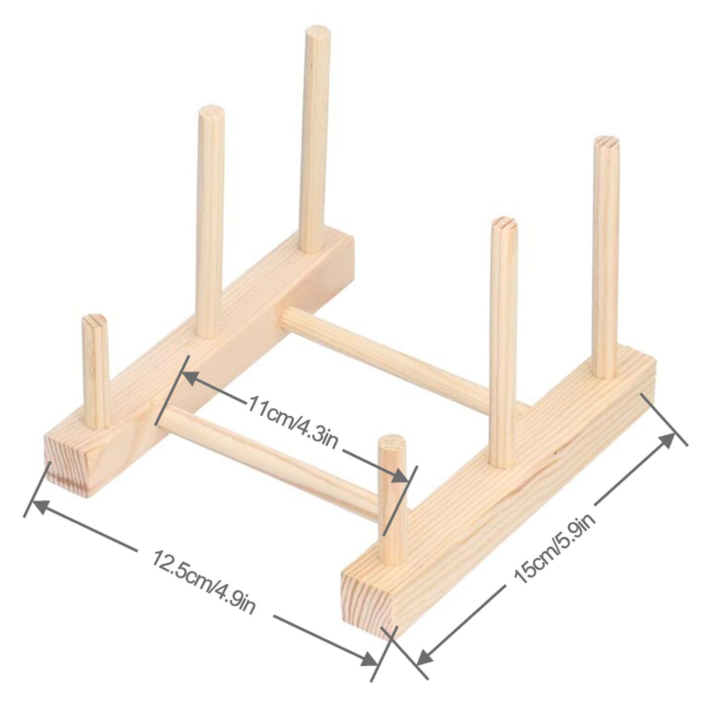 Wooden Dish Plate Drain Rack Non Defrmation Dinnerware Storage Organizer for Dish Plate Bowl Cup Pot Lid V1294-YM0523-3117210187211