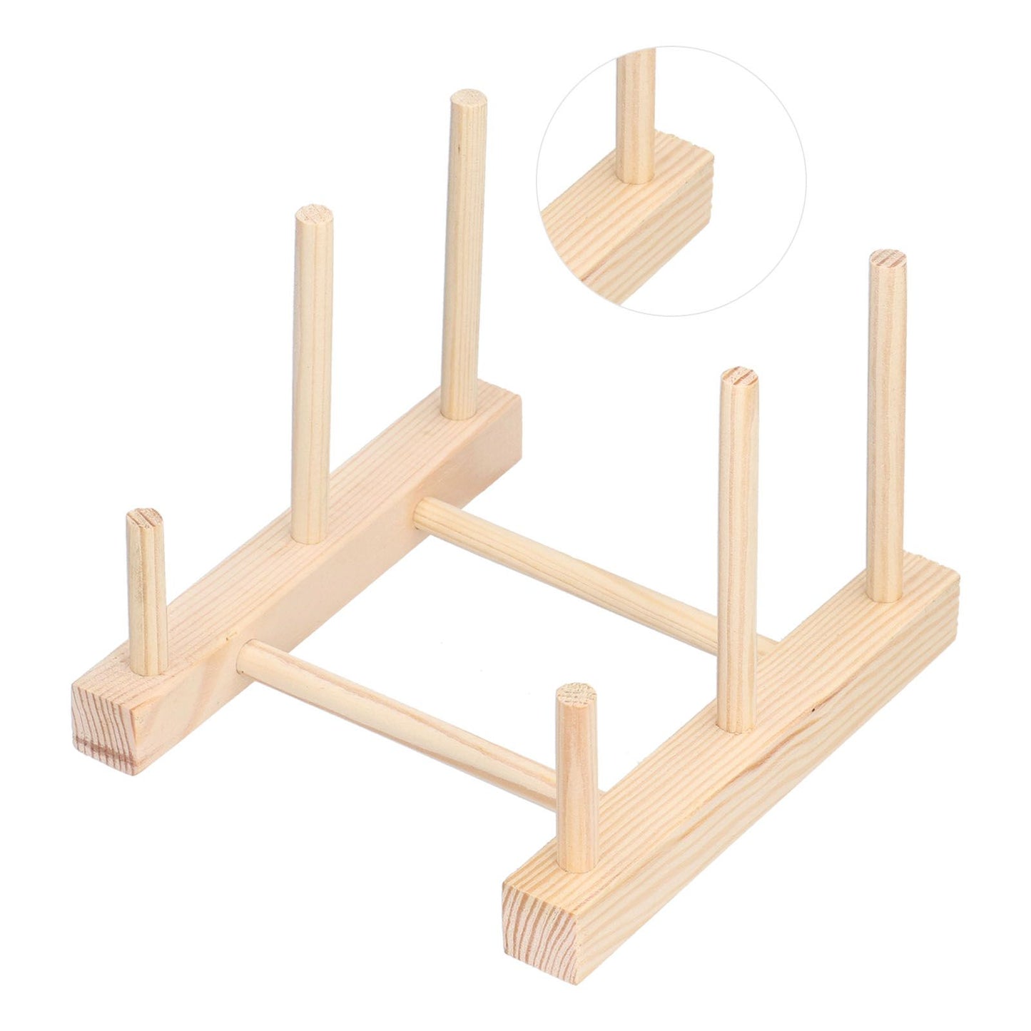 Wooden Dish Plate Drain Rack Non Defrmation Dinnerware Storage Organizer for Dish Plate Bowl Cup Pot Lid V1294-YM0523-3117210187211
