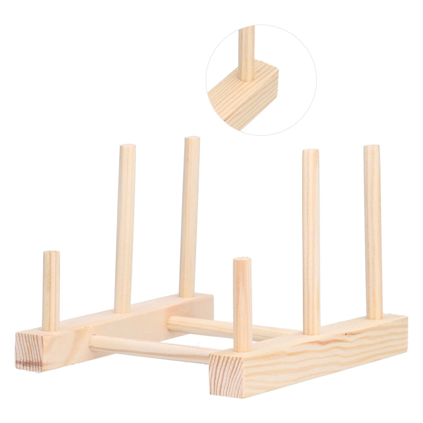 Wooden Dish Plate Drain Rack Non Defrmation Dinnerware Storage Organizer for Dish Plate Bowl Cup Pot Lid V1294-YM0523-3117210187211