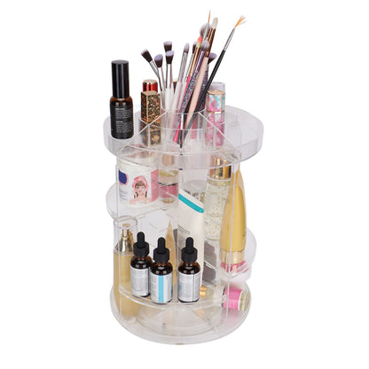 Makeup Organizer 360 Degree Rotation Cosmetic Storage Box Large Capacity Acrylic Jewelry Storage Rack V1294-YM0523-3117210193811