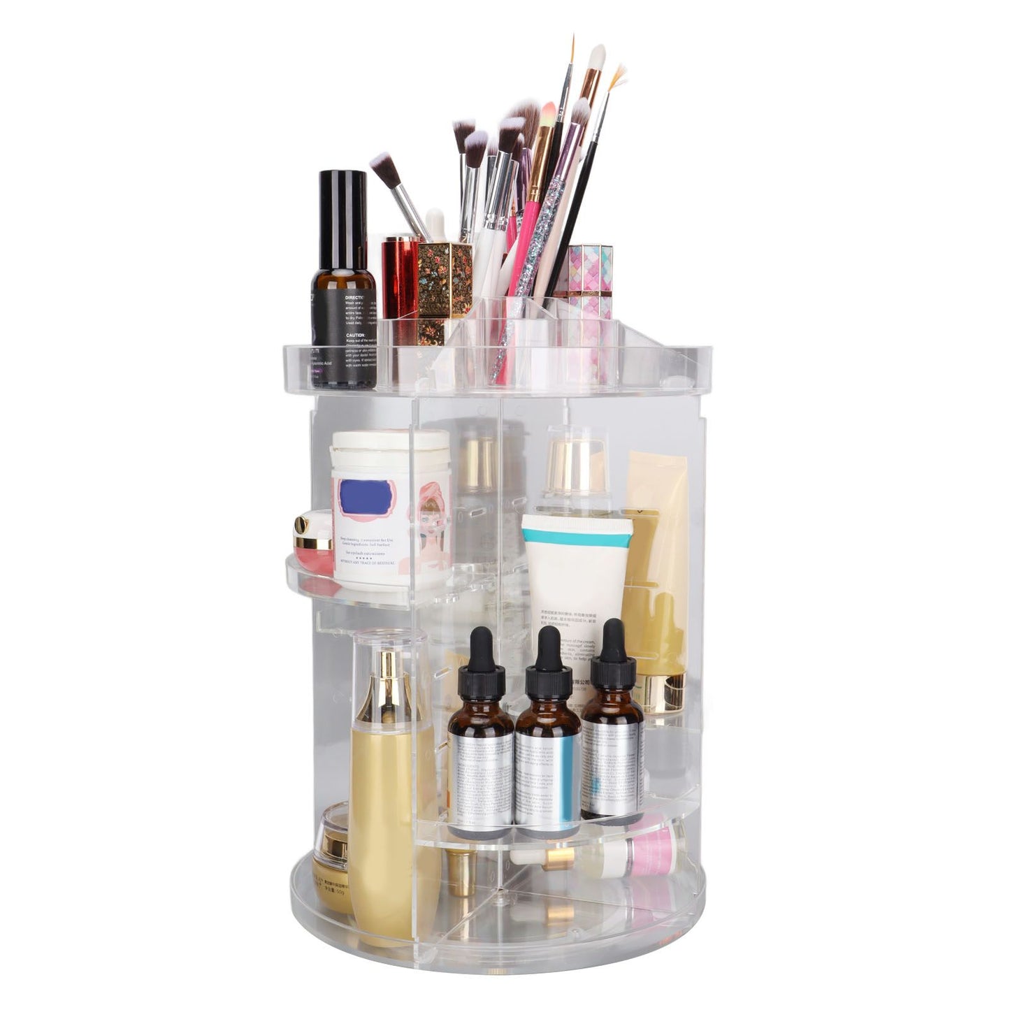 Makeup Organizer 360 Degree Rotation Cosmetic Storage Box Large Capacity Acrylic Jewelry Storage Rack V1294-YM0523-3117210193811