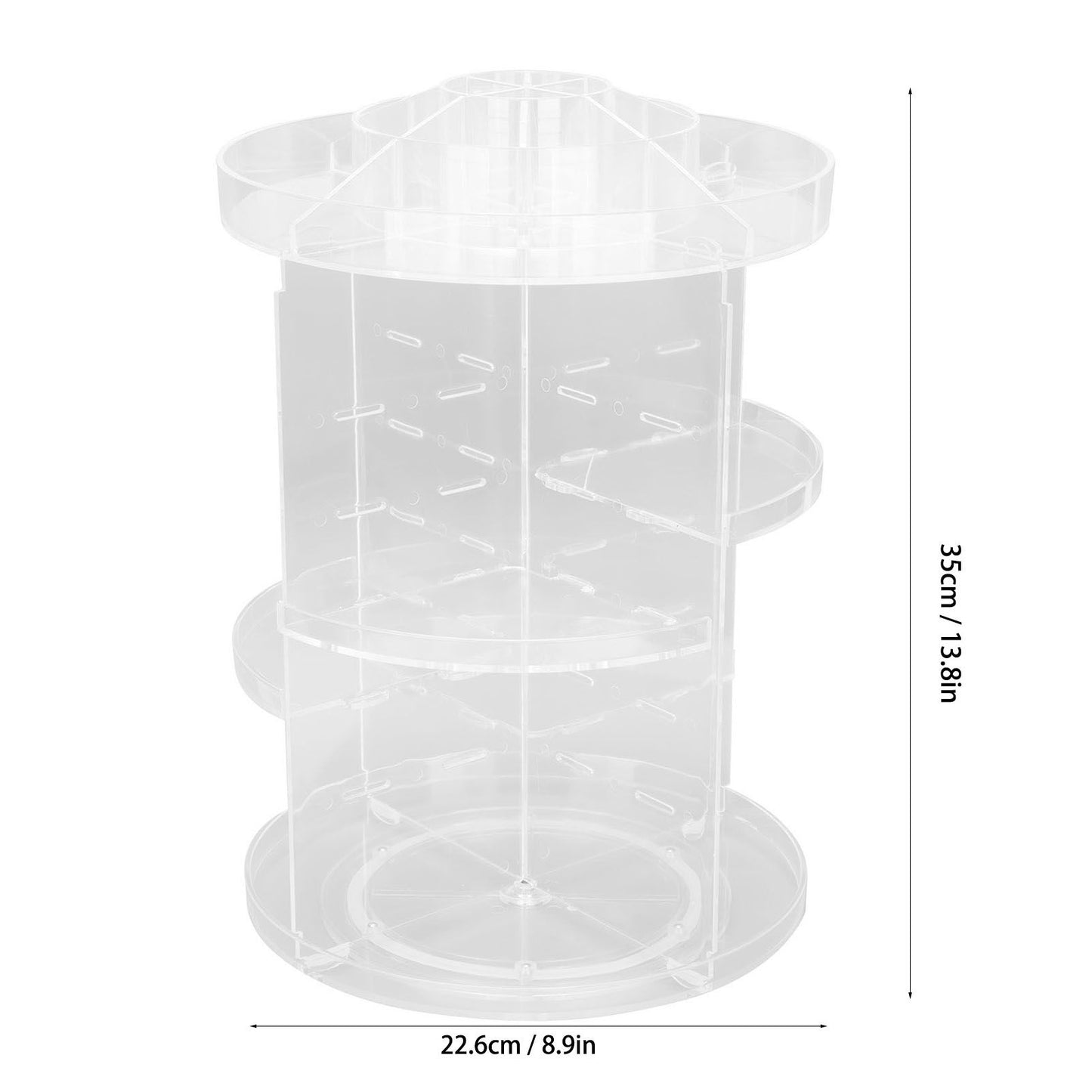 Makeup Organizer 360 Degree Rotation Cosmetic Storage Box Large Capacity Acrylic Jewelry Storage Rack V1294-YM0523-3117210193811