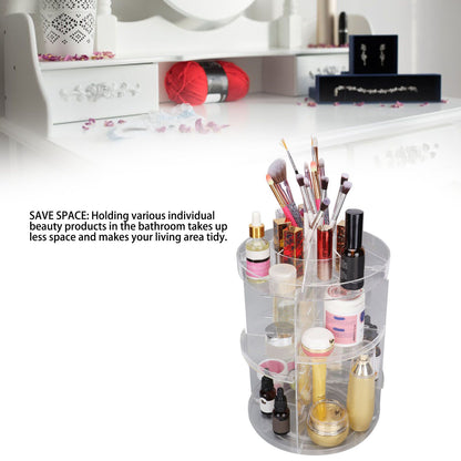 Makeup Organizer 360 Degree Rotation Cosmetic Storage Box Large Capacity Acrylic Jewelry Storage Rack V1294-YM0523-3117210193811