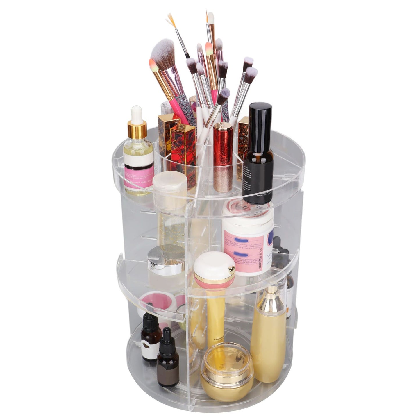 Makeup Organizer 360 Degree Rotation Cosmetic Storage Box Large Capacity Acrylic Jewelry Storage Rack V1294-YM0523-3117210193811