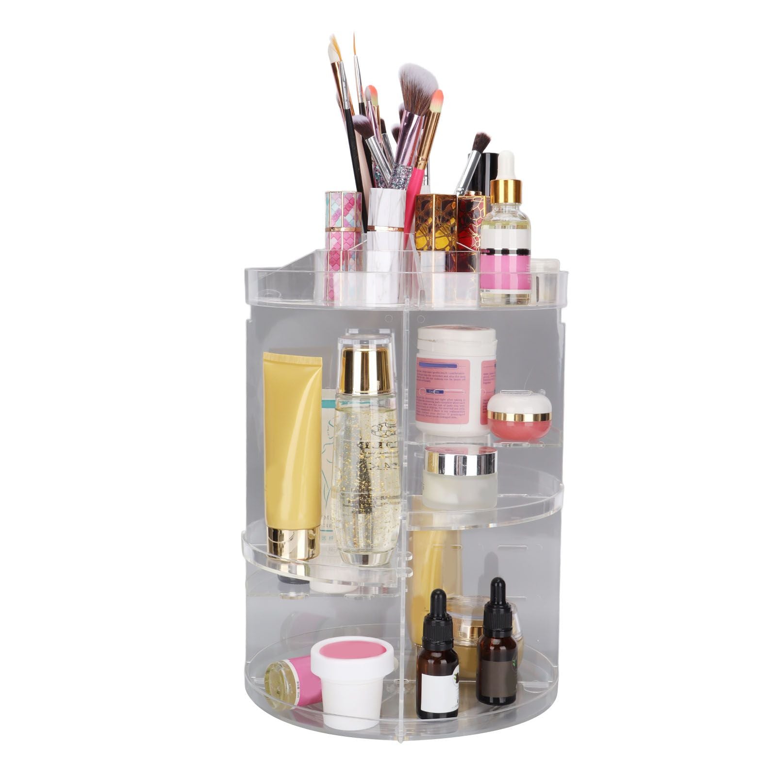 Makeup Organizer 360 Degree Rotation Cosmetic Storage Box Large Capacity Acrylic Jewelry Storage Rack V1294-YM0523-3117210193811