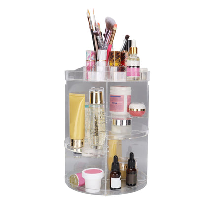 Makeup Organizer 360 Degree Rotation Cosmetic Storage Box Large Capacity Acrylic Jewelry Storage Rack V1294-YM0523-3117210193811