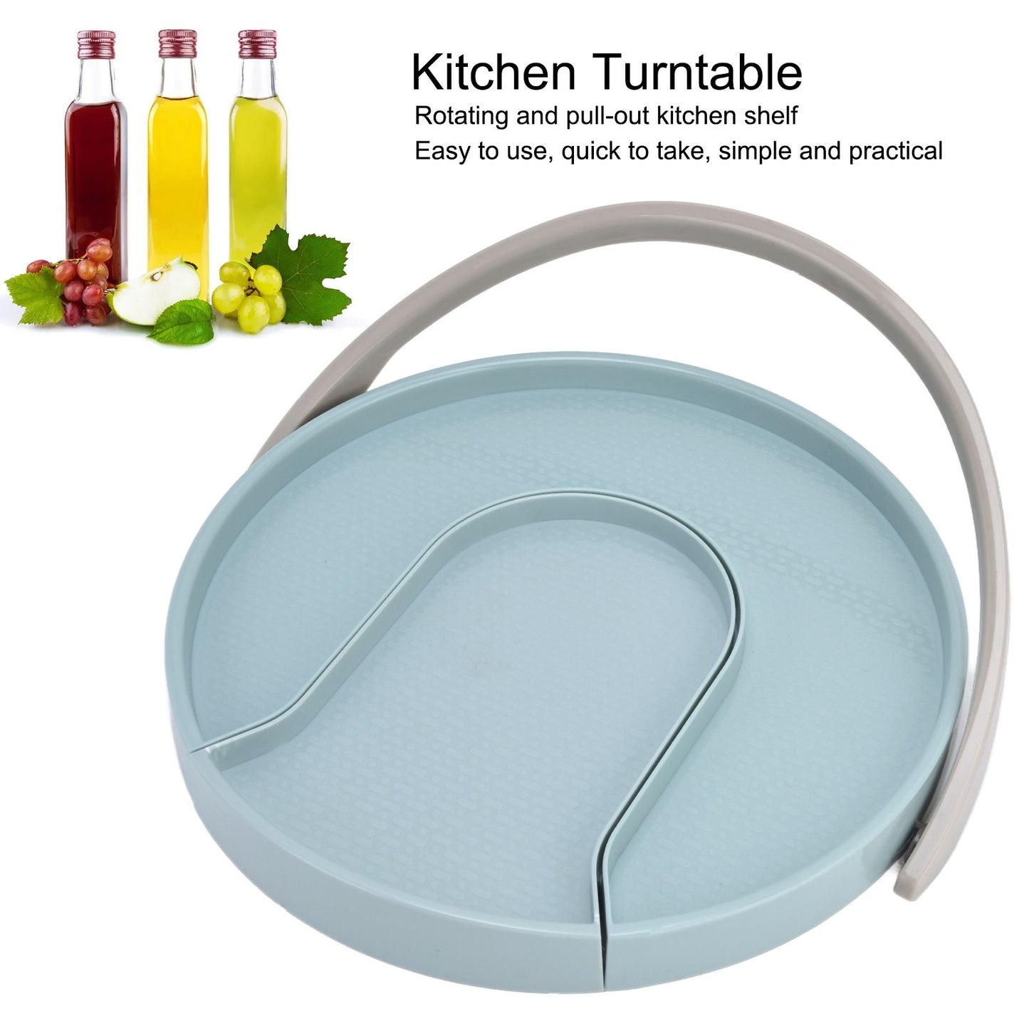Kitchen Storage Turntable Non Skid Kitchen Spice Beverage Pull Out Organizer Rack for Kitchen Cabinets V1294-YM0523-3117210195612